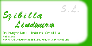 szibilla lindwurm business card